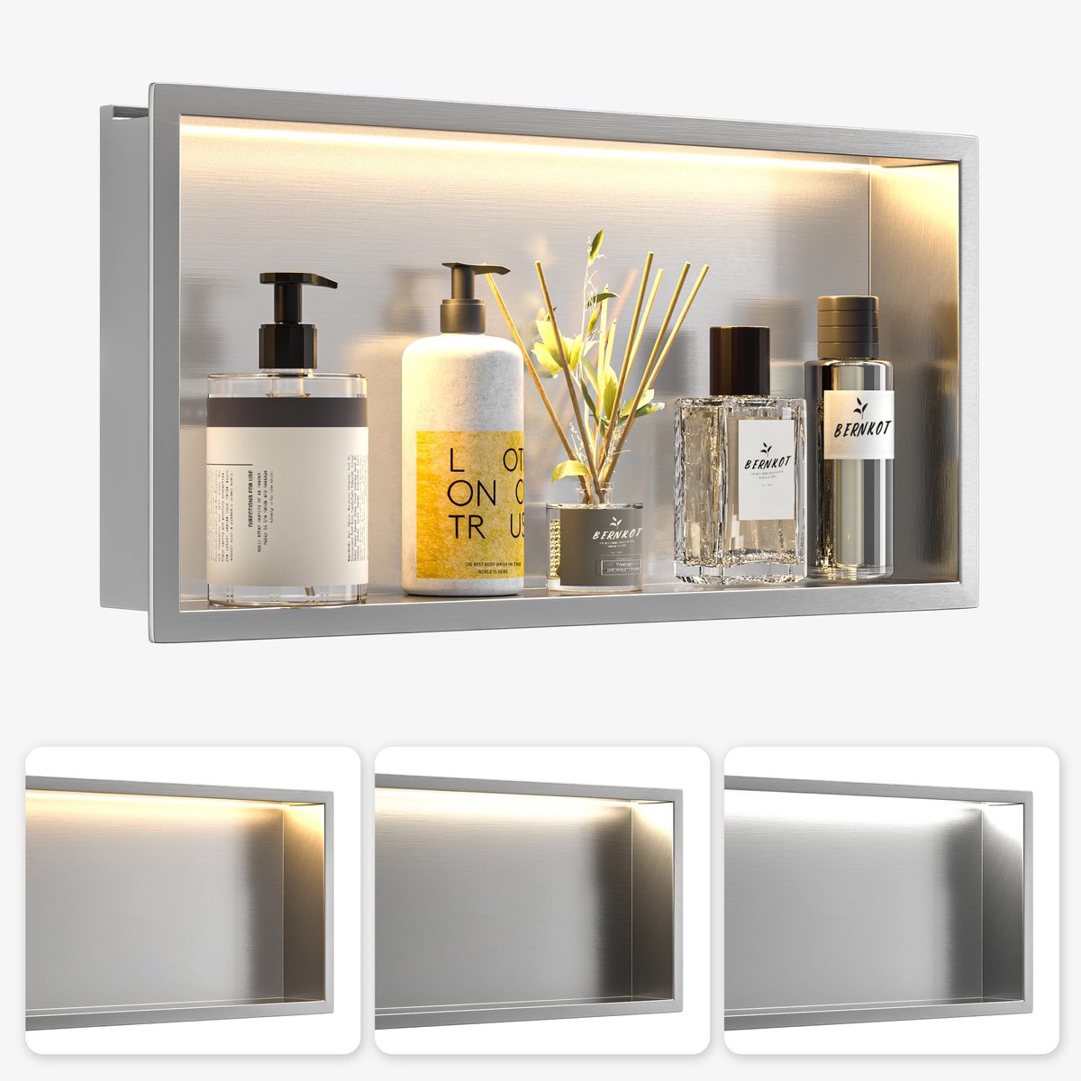 Elzusha - RVS Inbouw Douche met LED Verlichting