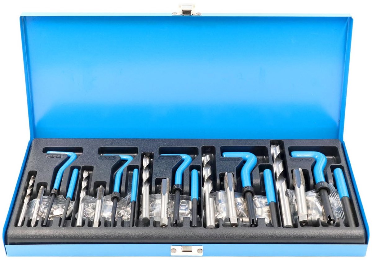 Elzusha - 131-Delige Draad Reparatie Set met Diverse Invoeringen