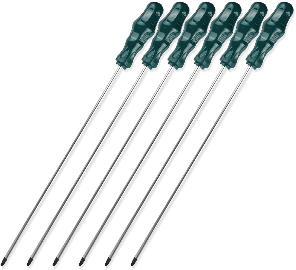 Elzusha - 6-delige lange Torx schroevendraaierset - Magnetisch, Ergonomisch, 400 mm (T15-T40)