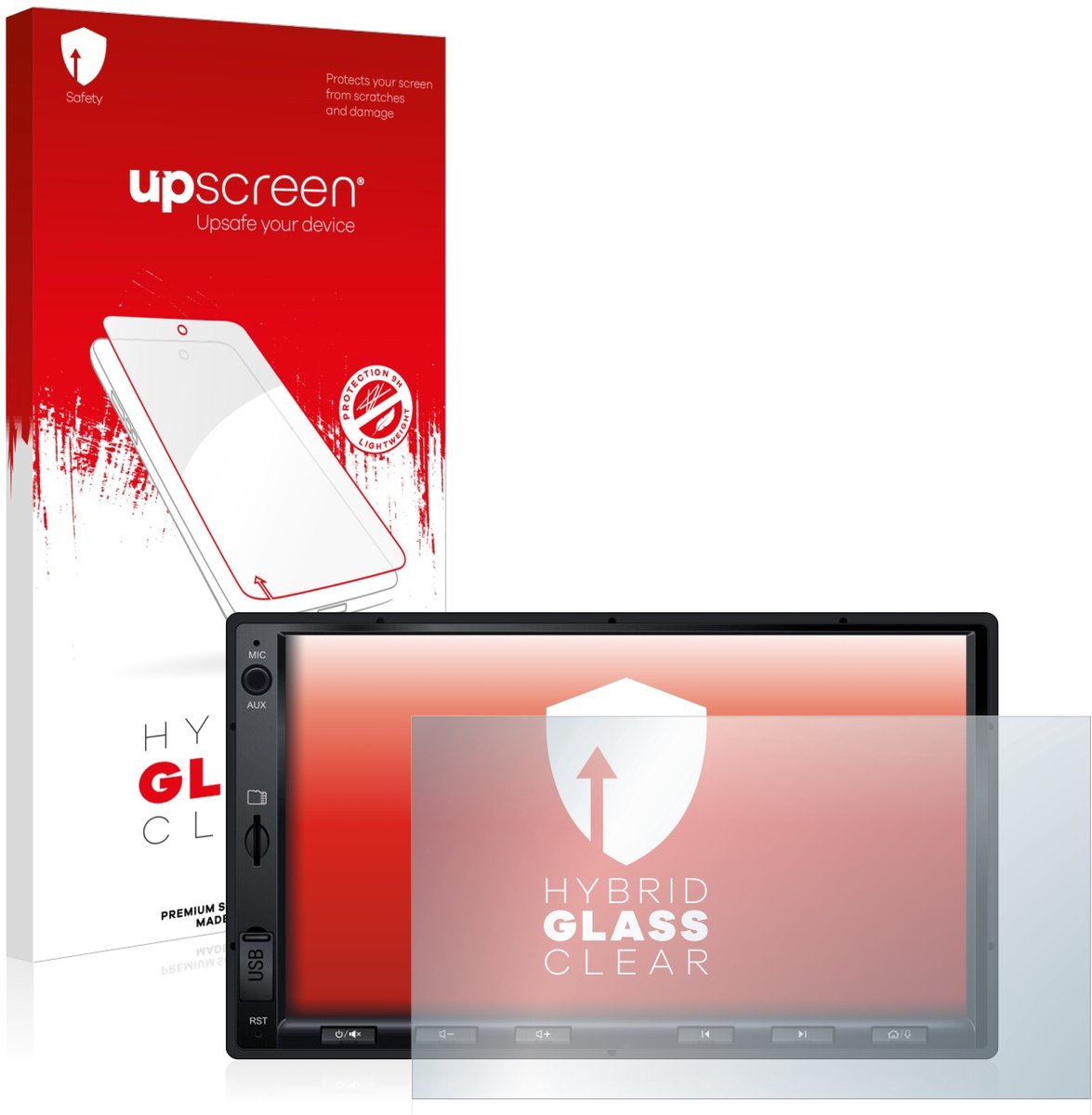 upscreen - Screenprotector voor Atoto S8 Standard 7 zoll - Folie Beschermfolie Beschermglas transparant