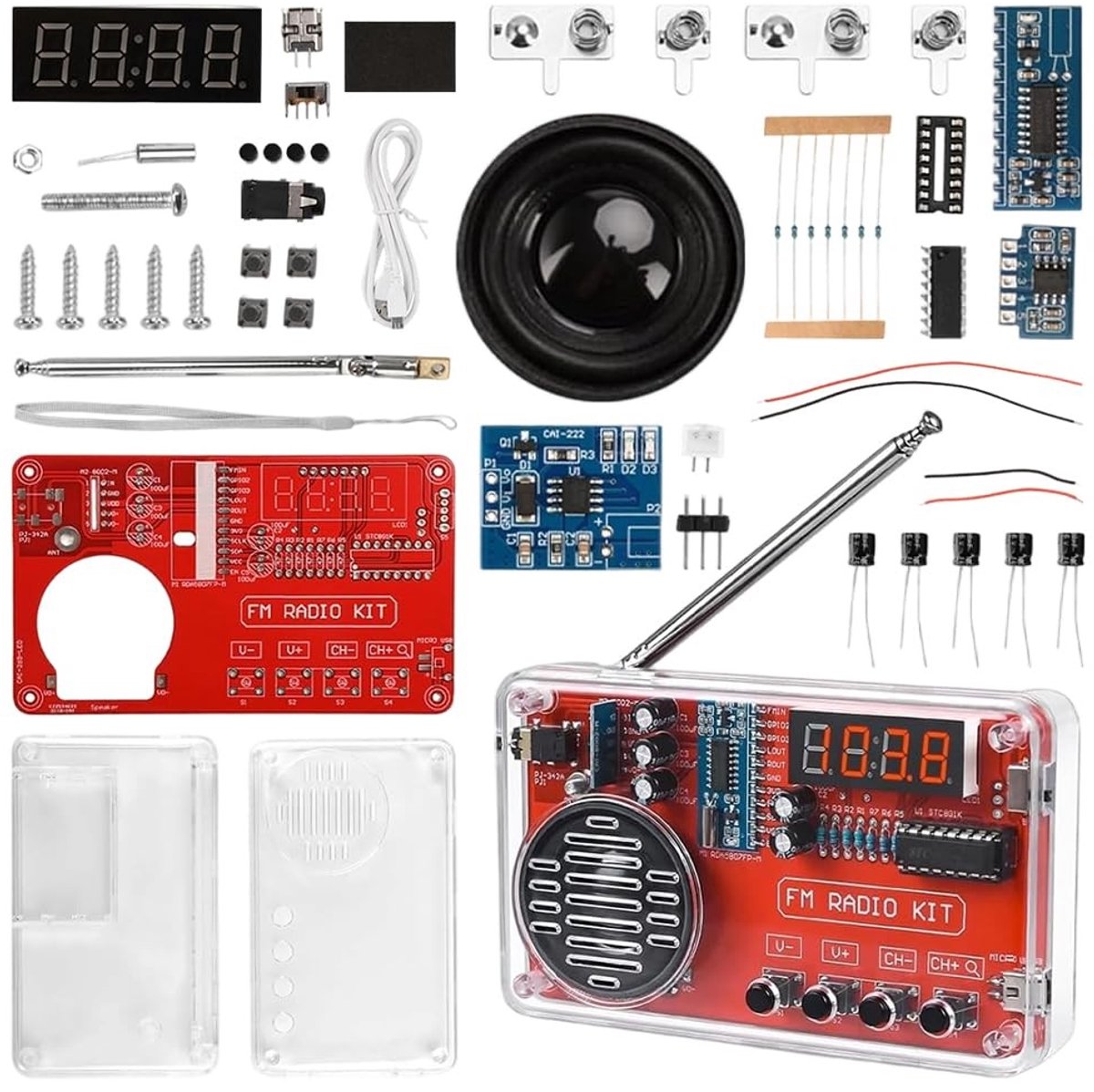 Elzusha - Elektronische Soldeerset met Digitale Radio en Display voor Beginners