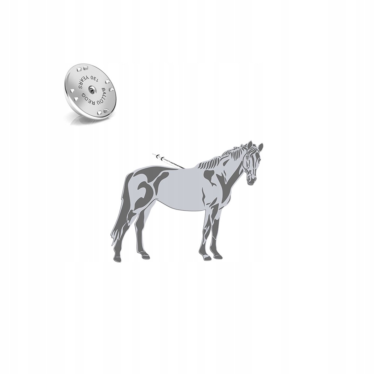 Zilveren Broche Trakehner Paar 925 - Elegante damessieraden