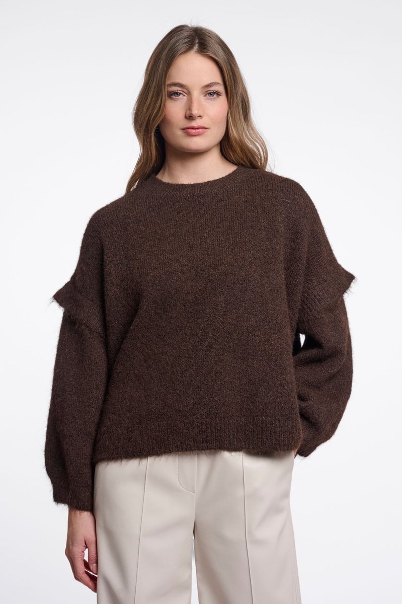 Rino & Pelle Vest - Odean sweater - Bruin