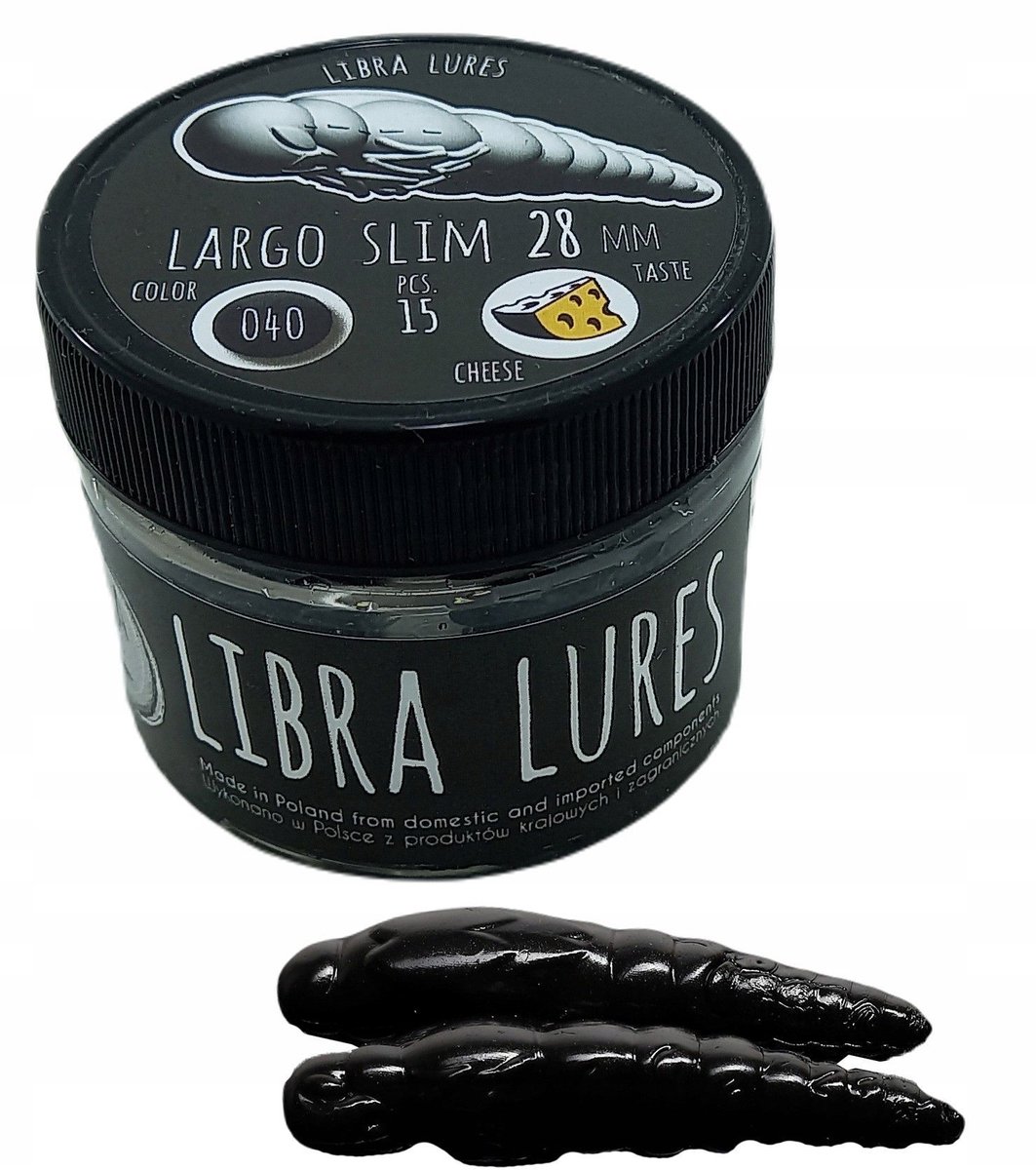 Libra Largo Slim 040 Black 3,4cm - Kunstaas voor roofvissen