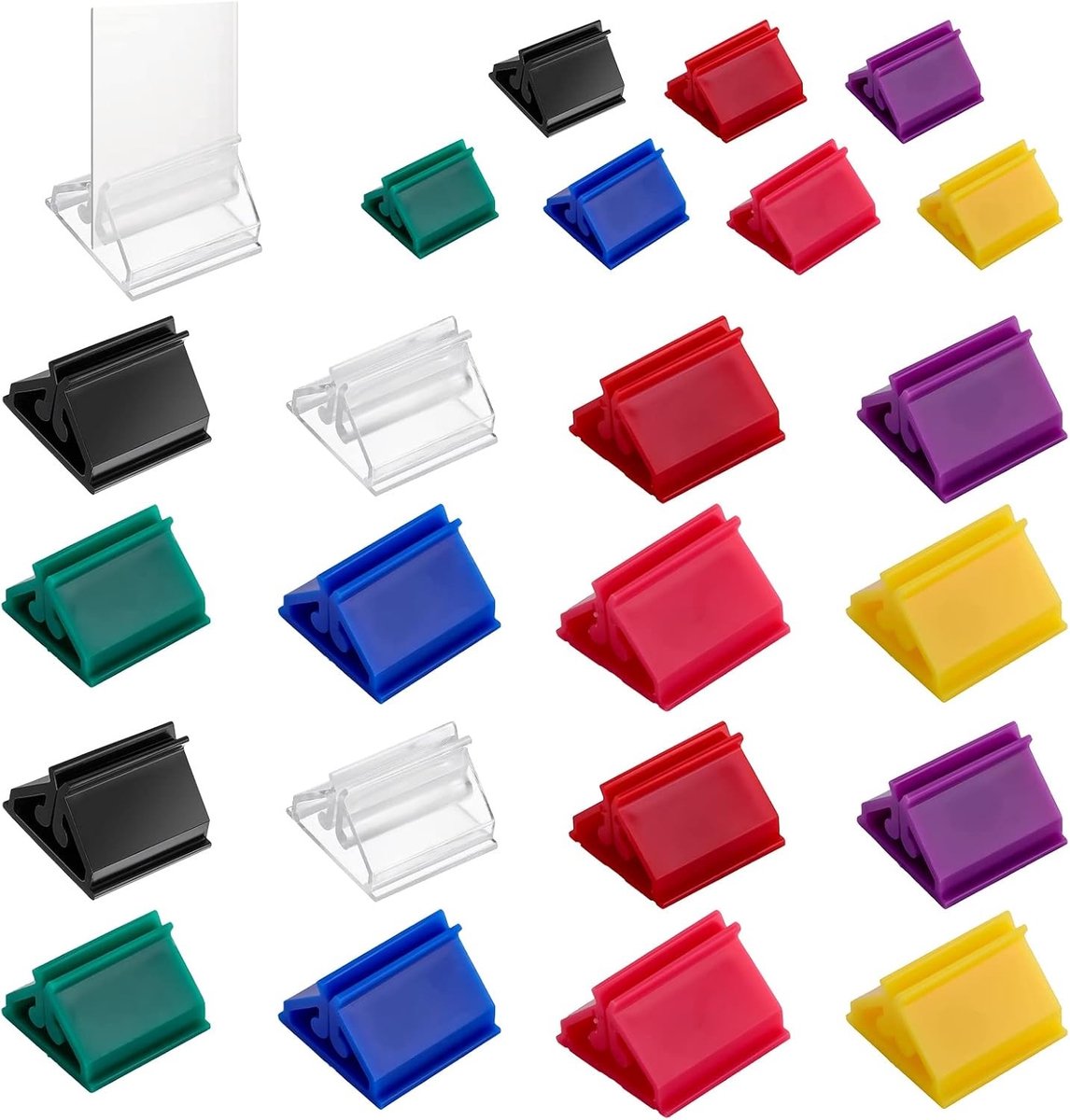24 Stuks Plastic Speelkaarthouders in Diverse Kleuren, Ideaal voor Bordspellen, Spelaccessoires en Feestjes