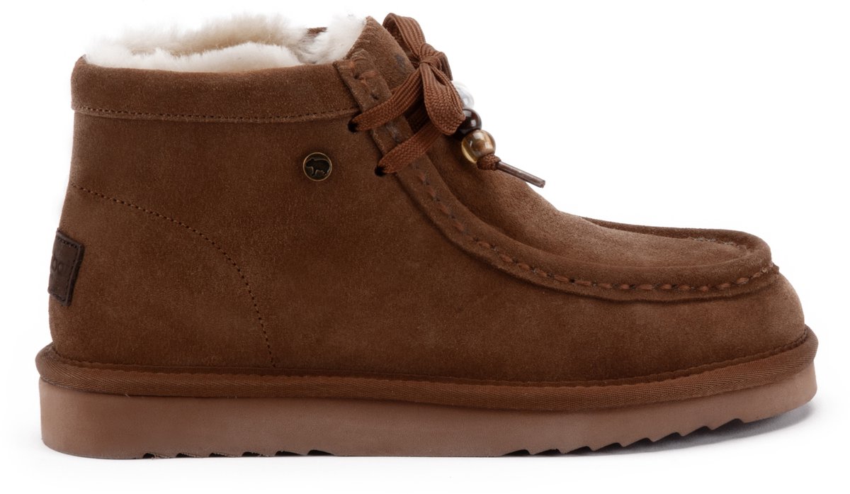 Warmbat Yeppoon Suede boot beads Dames Laarzen - Cognac