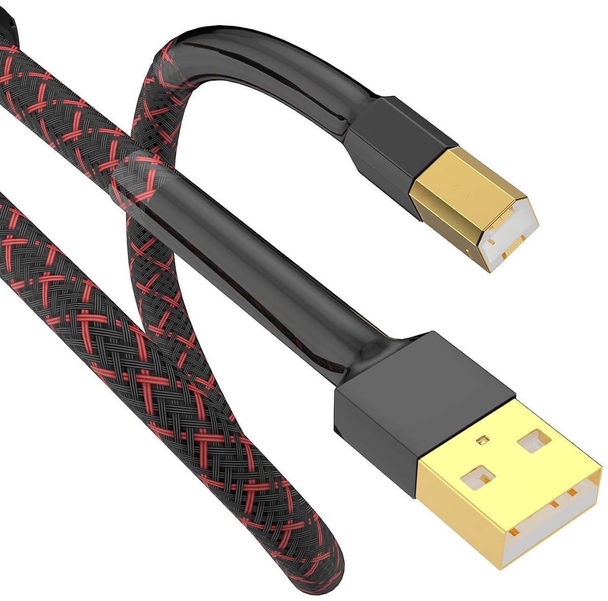 USB-A naar USB-B Audiokabel van 2 meter voor Dac A-B, Streaming en Printerverbindingen