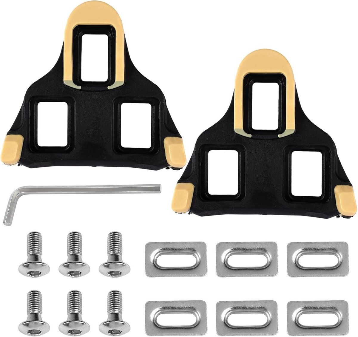 Fiets Cleats en Pedalen Set voor Binnen- en Wegfietsen, Compatibel met 3 Bolts en Fietschoenen, Ideaal voor Sportieve Fietsers en Training