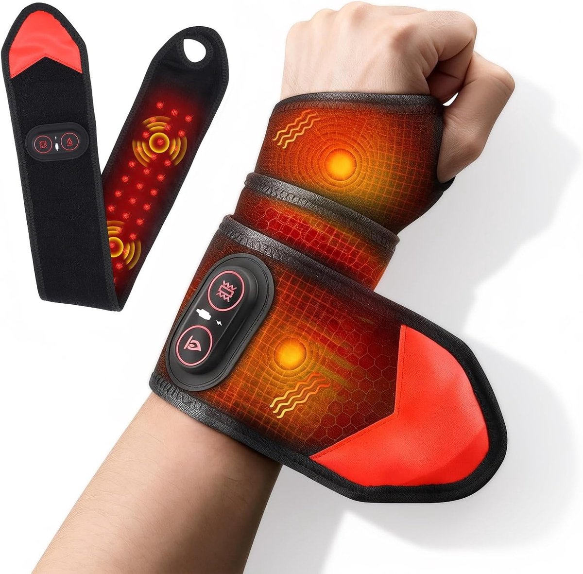 Draadloze Polswarmers met 3000mAh Batterij en Vibrerende Massagefunctie voor Sport en Ontspanning