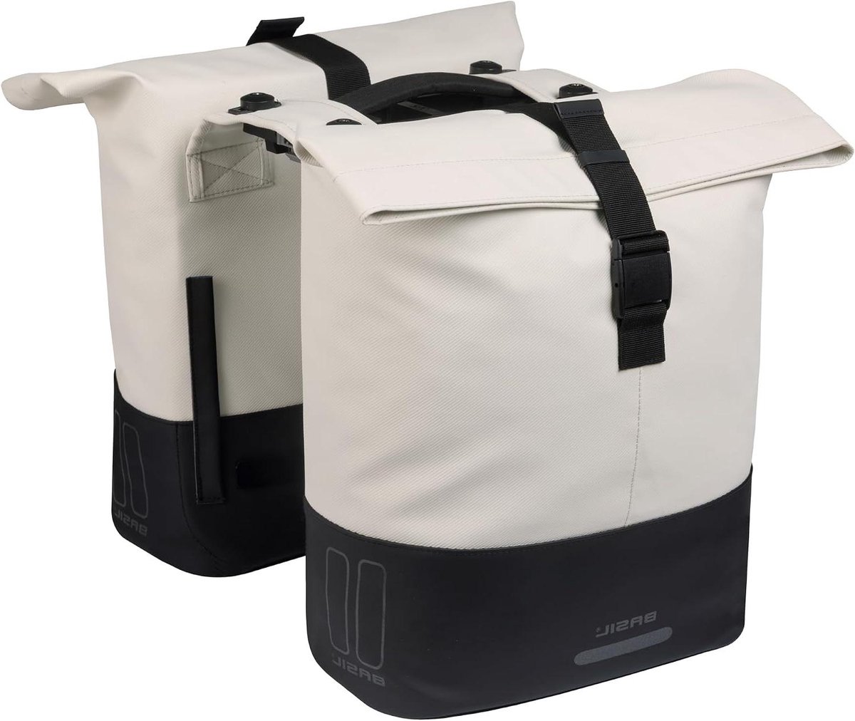 Dubbele Fietstas - Waterdichte Panier - Boodschappen Vervoeren - MIK Adapter Systeem - 32 Liter - Wit Zwart