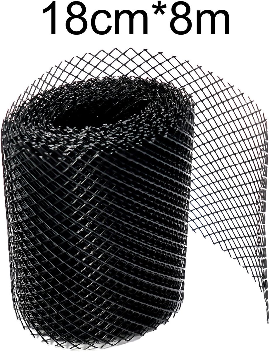 Gutter Guards, 18cm x 8m Plastic Goot Leaf Guard Mesh Bescherming Netting Roll Guard Covers zonder Bevestiging Clips - ShopVlot