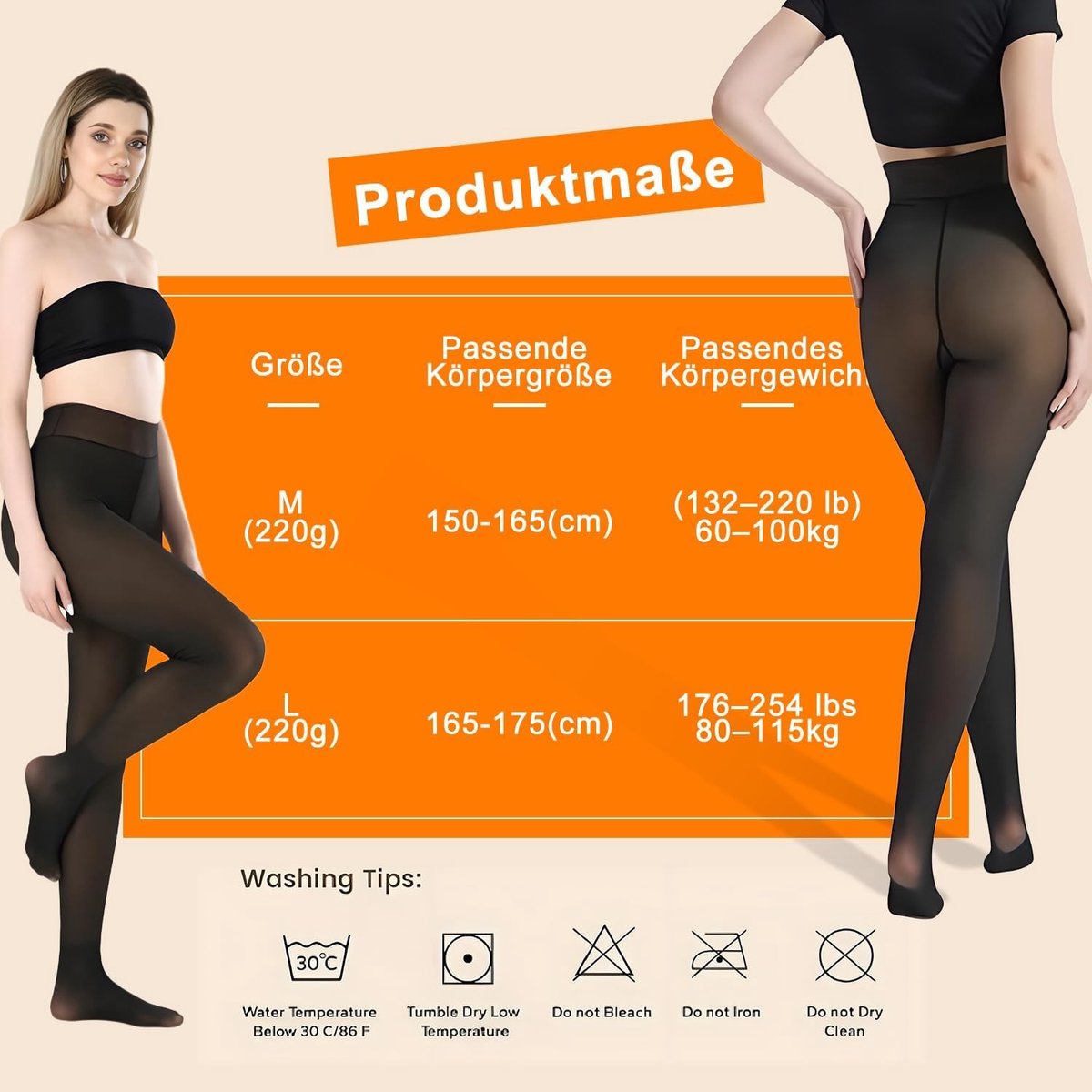 Dames Thermische Panty’s voor de Winter, Warme Leggings met Pluche Voering, Transparante Kousen