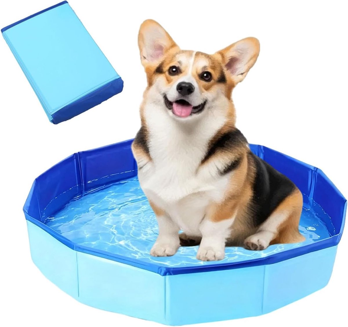Opvouwbare Paddling Pool voor Honden en Katten, Ideaal voor Badderen en Spelen, 50 x 10 cm