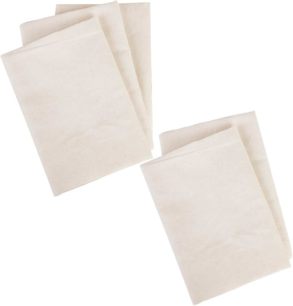 5 x vierkante zachte mousseline puur katoenen doek of kaasdoek 50 x 50 cm voor het persen van fruit, boter, wijn, melkfilter, kaas maken, jam maken in huis