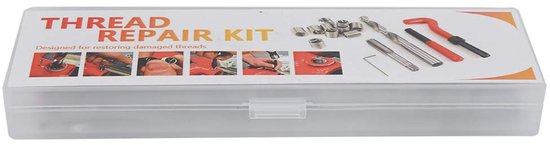 Schroefdraadreparatieset, 25-delig, M7-schroefdraadinzetstukken, Draadinvoergereedschap voor Automotor — afbeelding 4