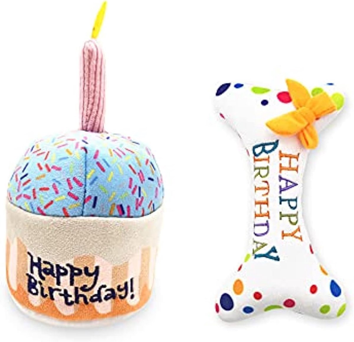 shop Zachte pluche piepende hondenspeelgoedset, duurzame hondenkauw- en knuffelinteractieve speelgoed tegen verveling, hondencadeauspeelgoed voor puppy's, kleine tot middelgrote honden (taart