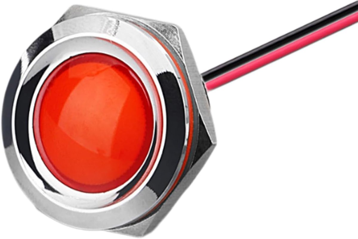controlelampjes, 25 mm rood 220 V signaallamp, waterdicht LED-controlelampje naar keuze