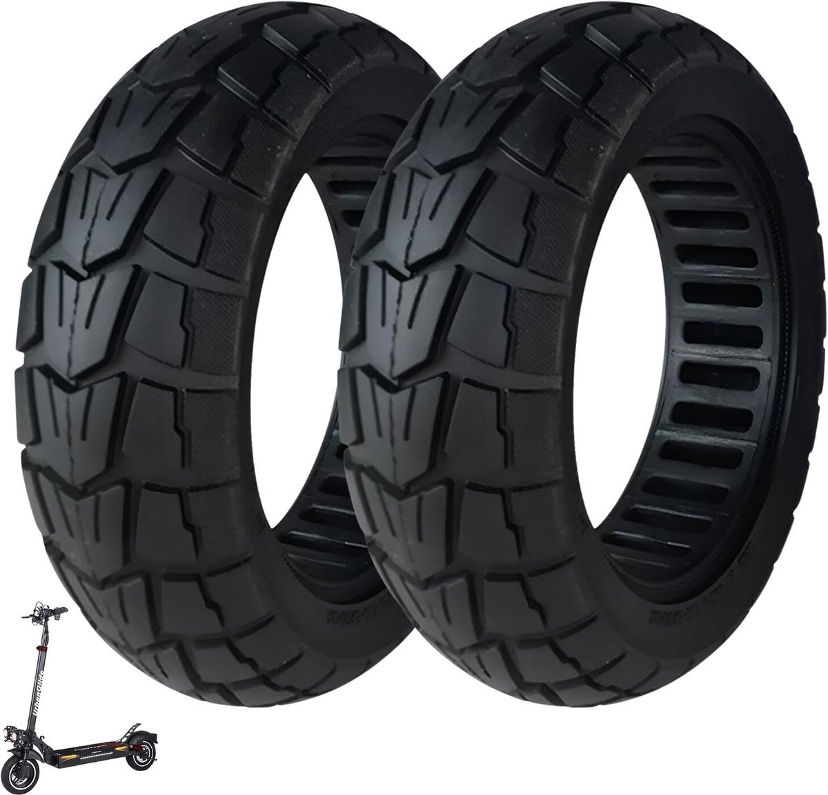 | 2 x semi-offroad banden voor elektrische step Urbanglide Ecross Pro, Ecross Max | 2 x lekvrije banden 10 x 2,75 - 6,5 inch voor elektrische step, wiel voor en achter