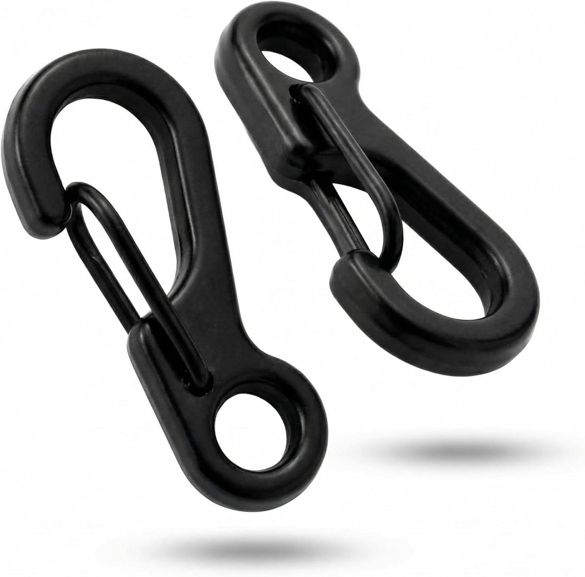 20st Mini Karabijnhaak Karabijnhaak voor Camping Wandelen Sleutelhanger DIY Craft (grijs)
