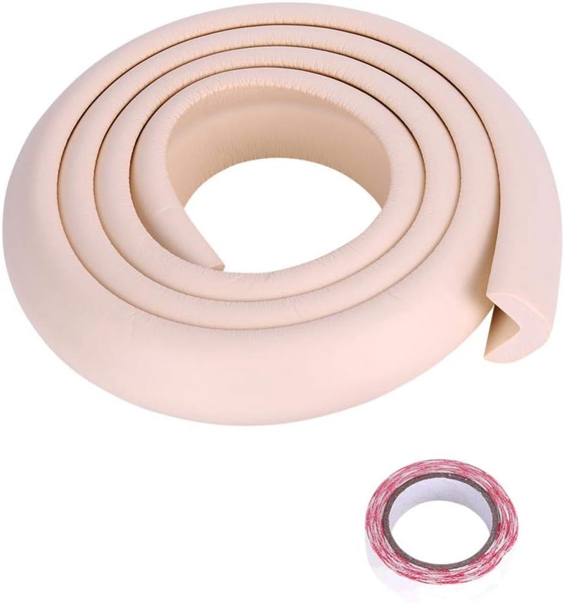 2M Rubber Corner Guards Kids randbescherming veiligheid meubels bumper tafelrand hoekbescherming protector beige