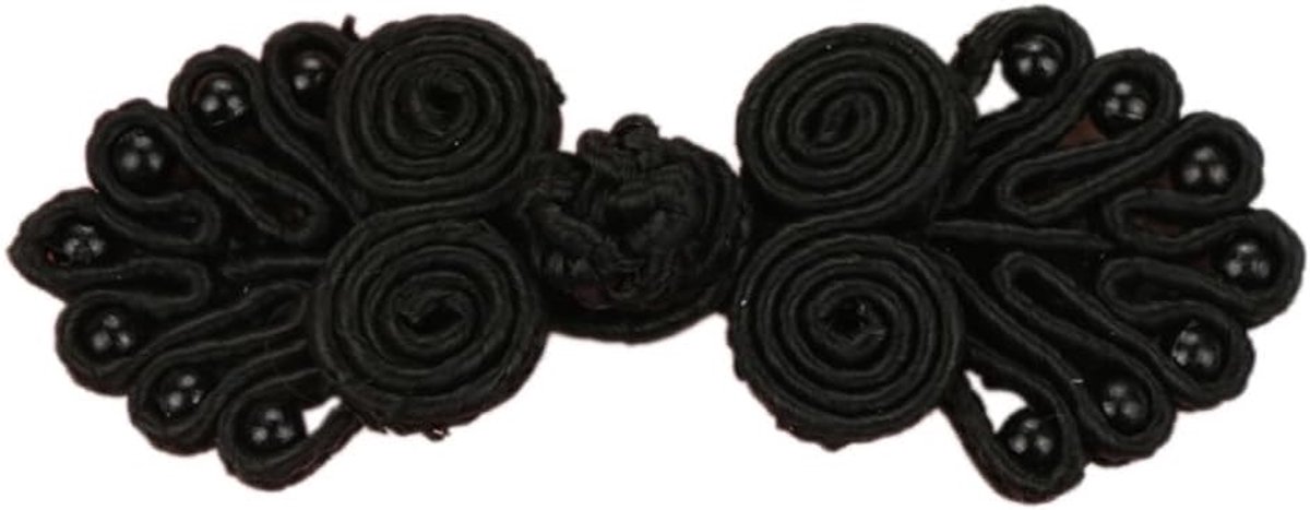 Knopen kikkerknopen sluiting naaisluitingen | Chinese sluitknopen, voor truien, jassen, sjaals, cardigan, cheongsam, tang, pak, kostuumoutfit, zwart