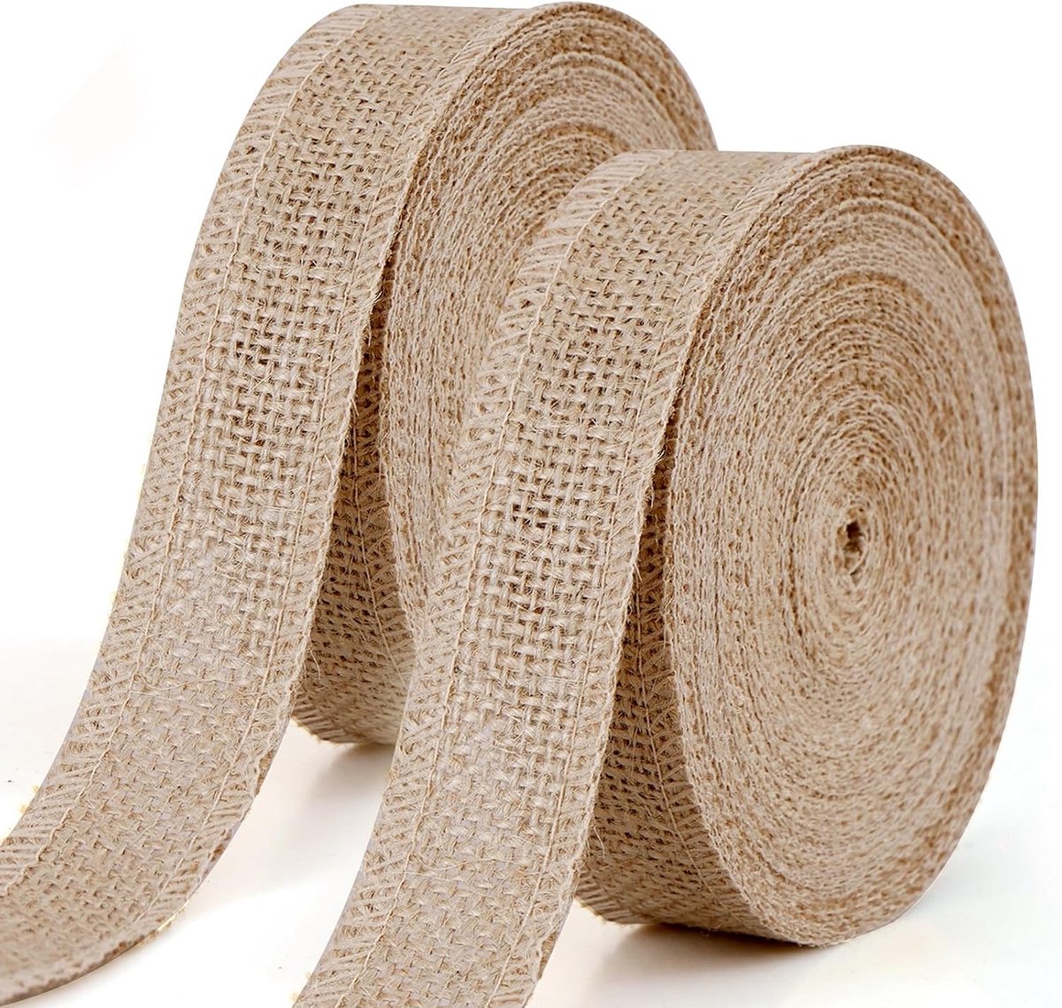 lint 2,5 cm breed, 20 meter cadeaulint, vintage decoratieband jute lint voor geschenkverpakking, doe-het-zelf handwerk, bruiloftsdecoratie, kerstdecoratie, boeket decoratie