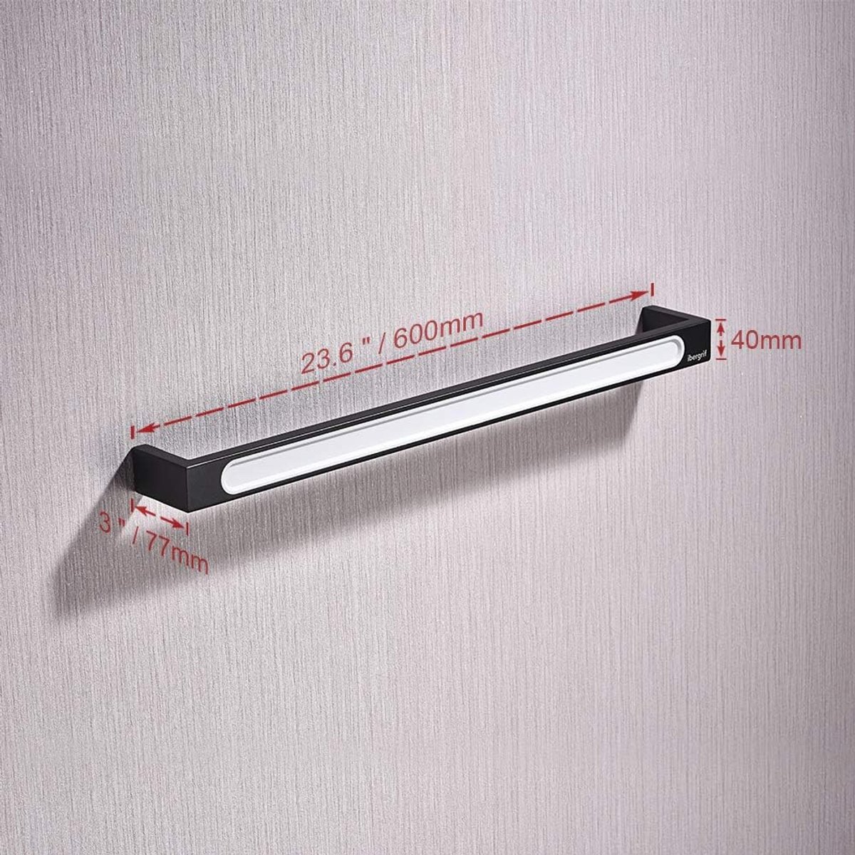 M34200B Bar, Washboard Towel, 60 cm, Bathroom Accessories, Steel, Black