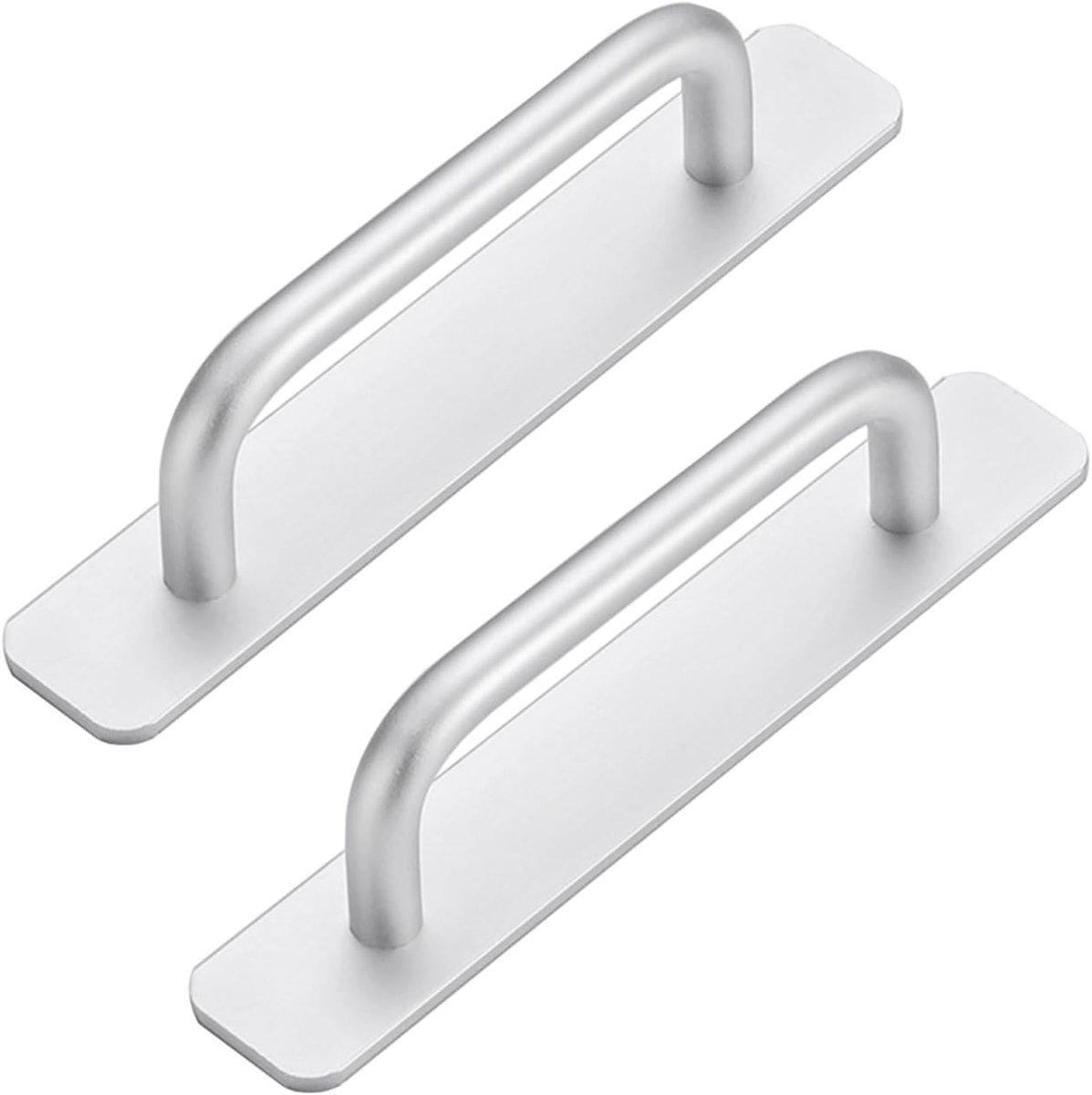 2 stuks zelfklevende meubelgrepen, aluminium meubelgrepen | Deurgreep zonder boren voor kast, keuken, schuifdeur, balkondeur, 148 mm, zilver