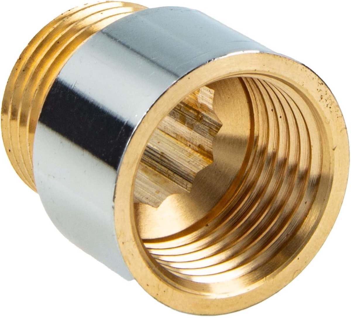 1/2 inch x 10 mm - messing verchroomd