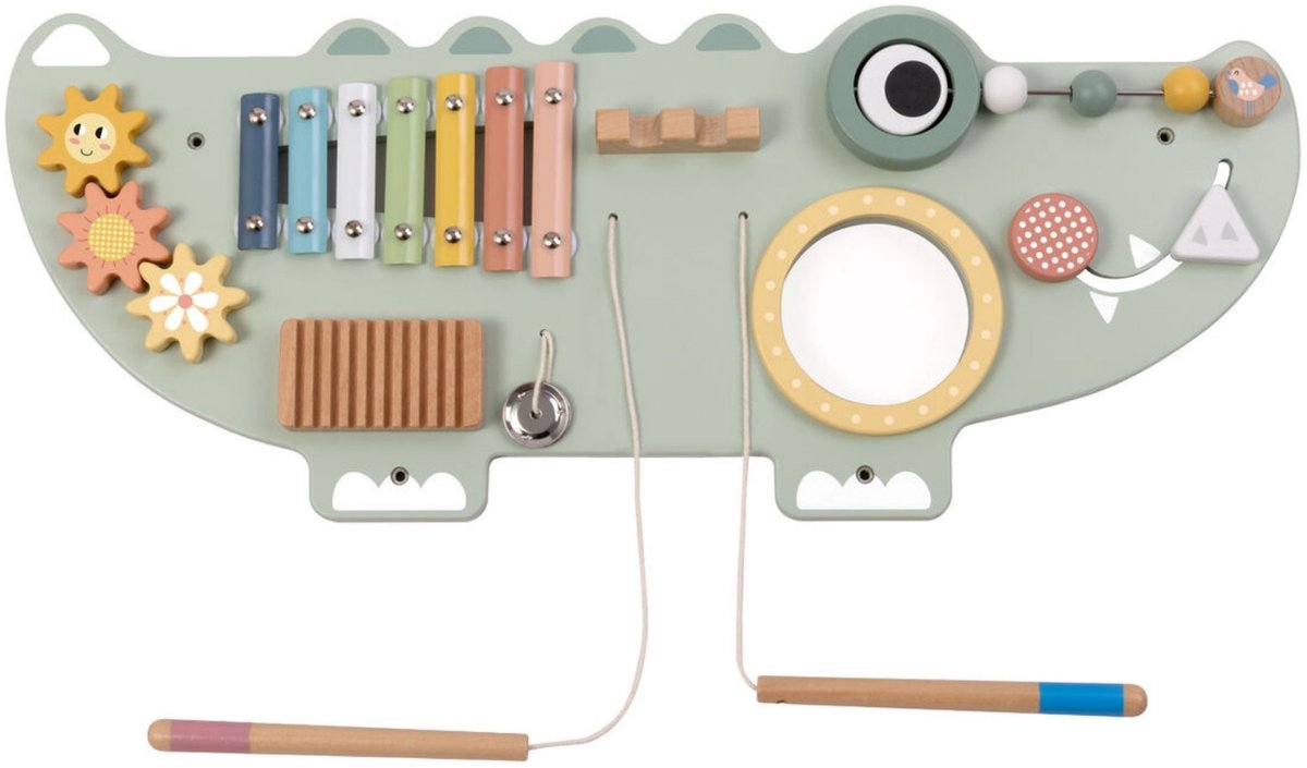 Tooky Speelgoed Houten Manipulatiebord Krokodil 3 St. - UNI