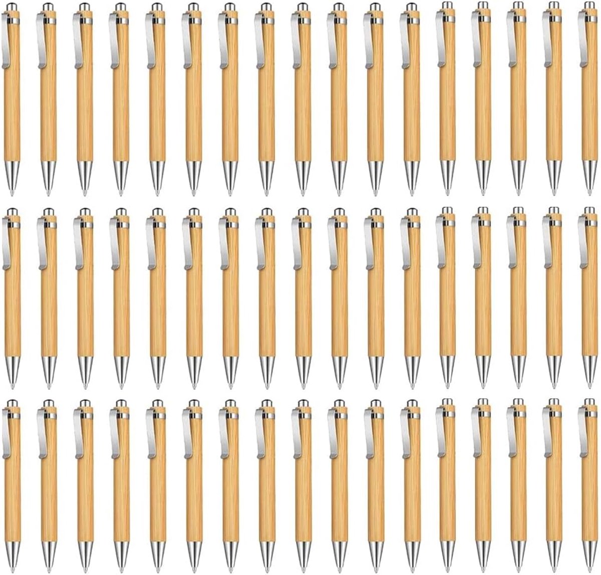 100 stuks houten balpen, schrijfgerei, doe-het-zelf houten gravure, balpen, hoogwaardige balpen, duurzame stijlvolle vulpen, cadeaupen voor kantoor en school, zwarte inkt