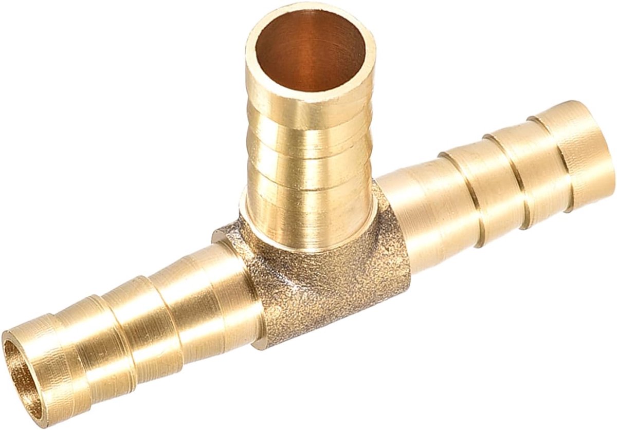 T-vorm messing verbindingsstuk (8 mm x 10 mm x 8 mm) 1 stuk, reduceerstrip - voor brandstof, lucht, water, olie, gas