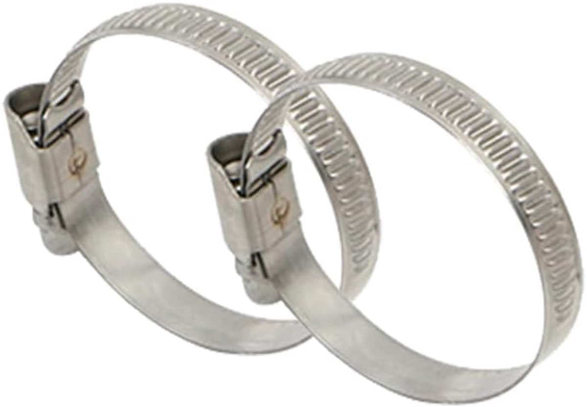2 x slangklemmen 91-114 mm Ø roestvrij stalen klemmen voor kunststof slang, slangklemmen roestvrij staal, buisklemmen, roestvrij stalen set, klemmen voor zwembadslang