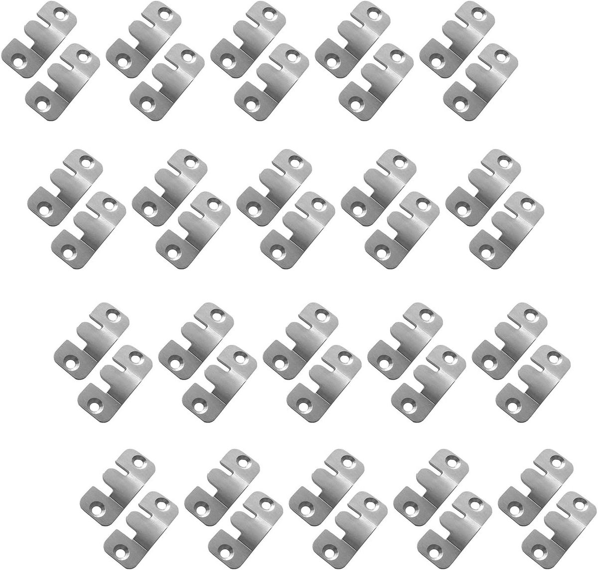 Sterke Kleine Metalen Verzonken Beugels Sectionele in Elkaar Grijpende Connector voor Bankmeubilair Fotolijst Spiegelpaneel Verbonden Hanger Z-clips 20 Paar
