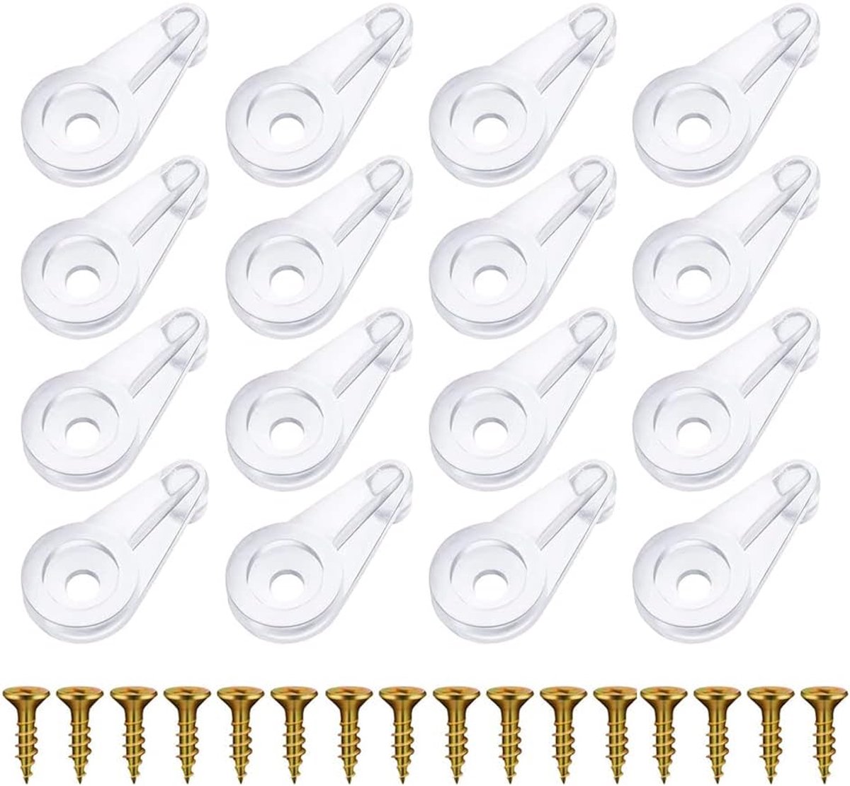80 Stuks Glass Retainer Clips Kit,voor het bevestigen van glas | Van kunststof, duurzaam, met schroeven, geschikt voor het bevestigen van spiegels, kastdeuren en raam- en deurpanelen