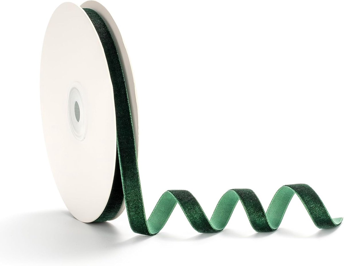 fluwelen lint donkergroen cadeaulint satijnen lint lint voor stropdassen fluwelen band cadeaulinten 1 cm x 9 m fluwelen linten