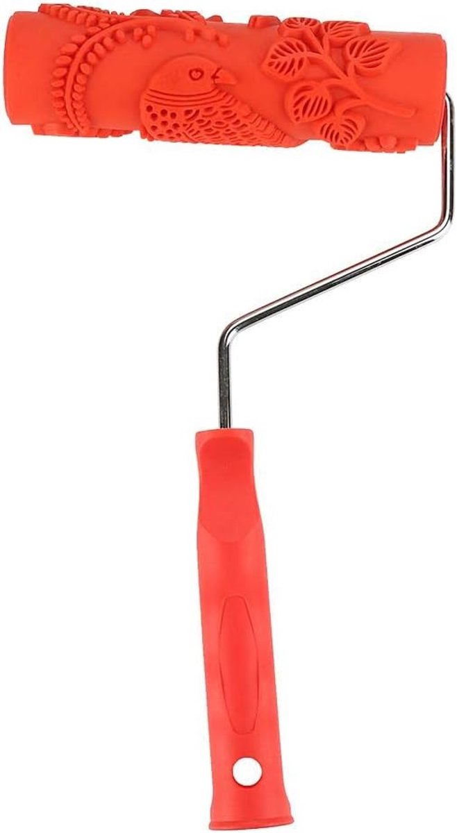 Verfroller, 18 cm Reliëf Muur Schilderij Roller, Decoratieve Rubberen Structuurroller voor DIY Woondecoratie, Muurverf Textuur Roller voor Slaapkamer Woonkamer Badkamer Keuken Renovatie