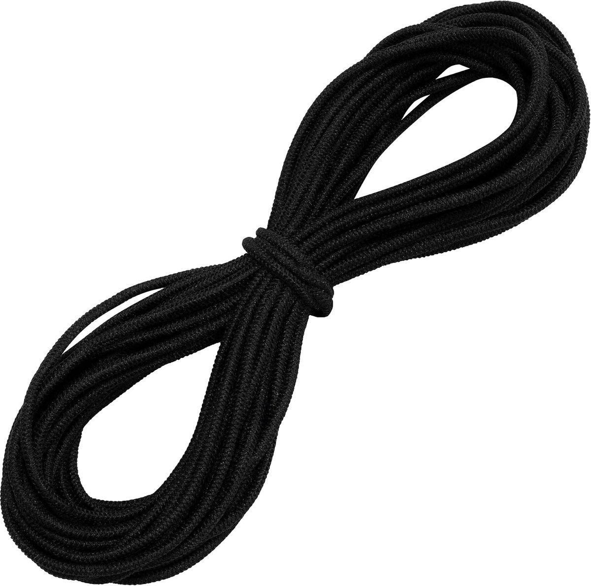 - C67268 - decoratief elastiek rond 10 m - diameter 3 mm - kleur zwart