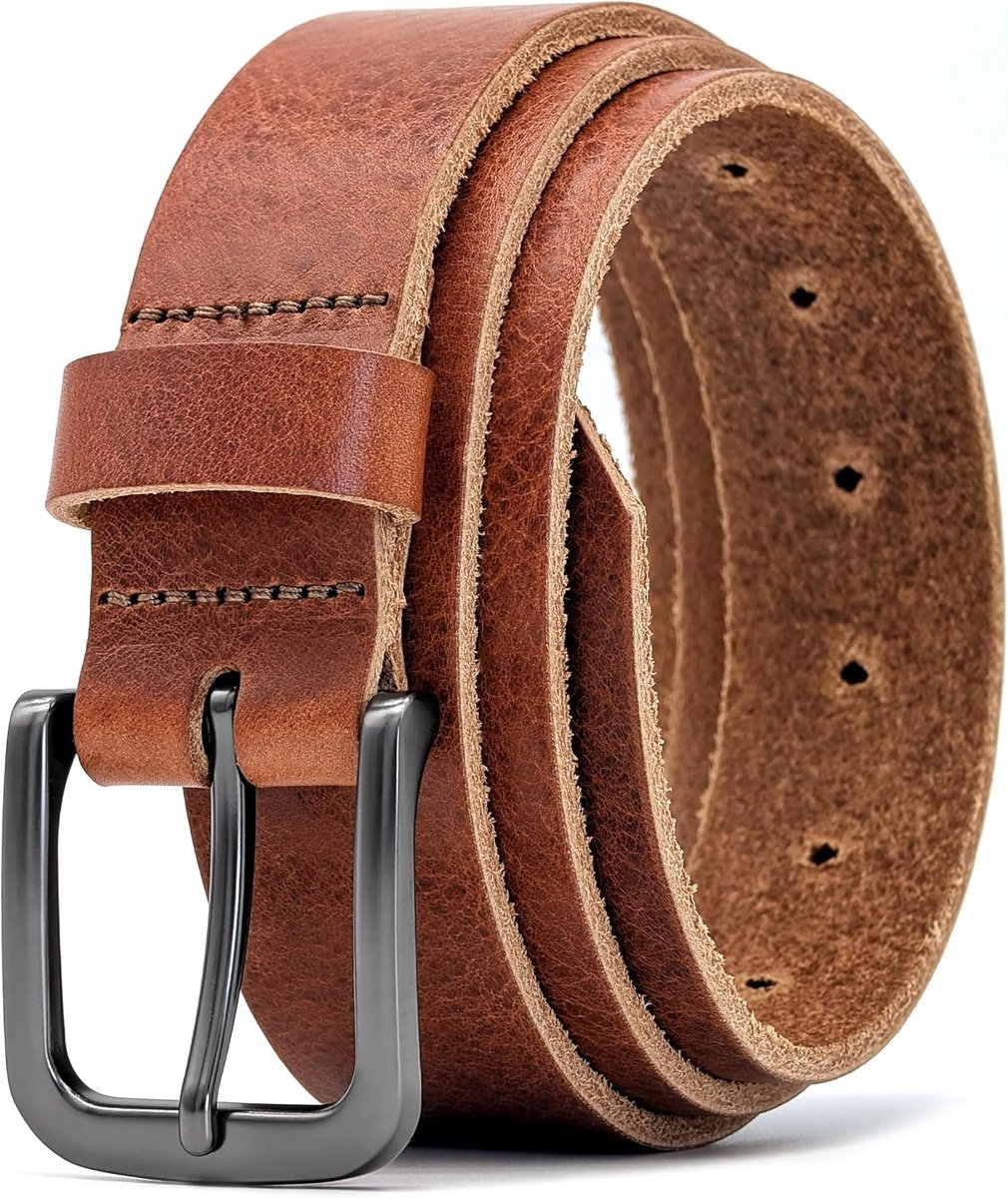 Ridge 35 mm Leren Riem – Italiaans Volnerf Leer, Handgemaakt in VK, Nikkelvrije Gesp, voor Dames en Heren