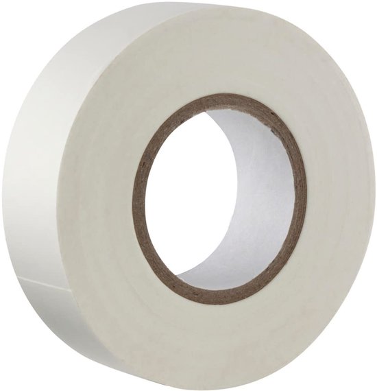 Witte PVC Elektroisolatieband, 19mm x 20m, 6 Rollen van Premiumband — afbeelding 2