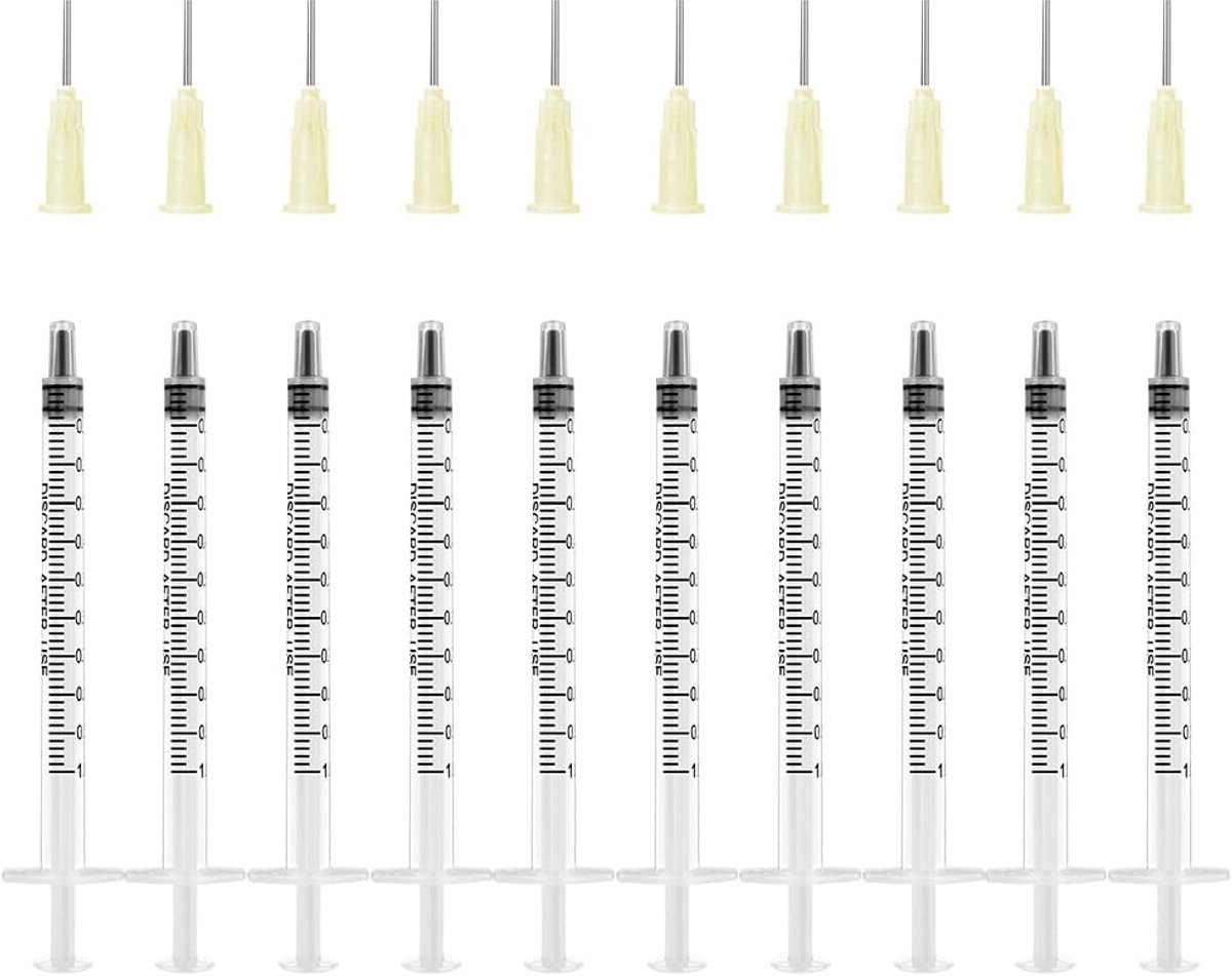 Plastic Spuiten, 10 st Spuit Met Stompe Naald, 1 ml Spuit Met Doseernaalden Vloeistofmeetspuiten, Herbruikbare Voerspuiten Voor Experimenten, Plantenwater Geven, Dierenvoeding