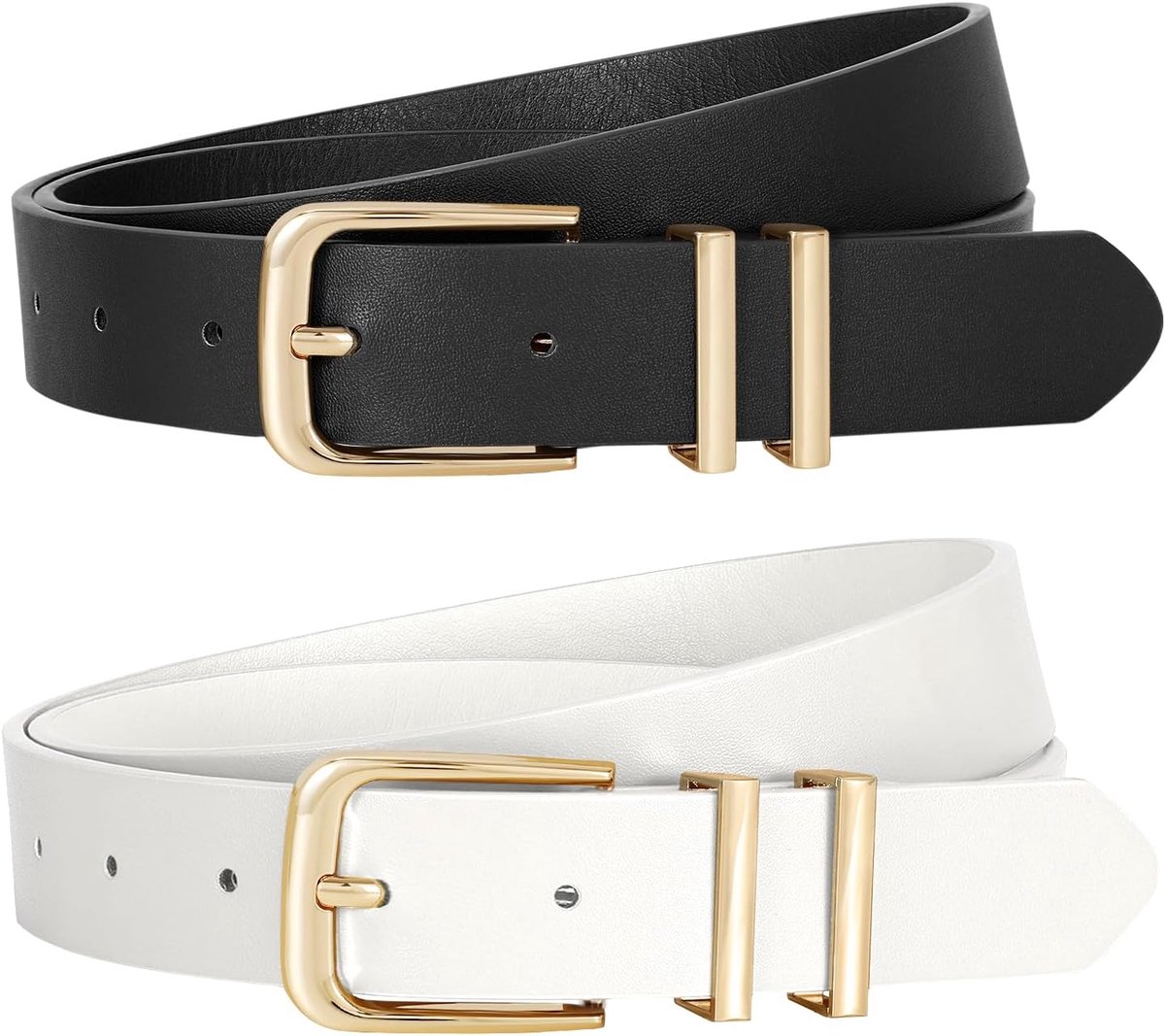 2 stuks leren damesriem voor jeans mode leren tailleriem met gouden gesp damesriem voor broeken jurken