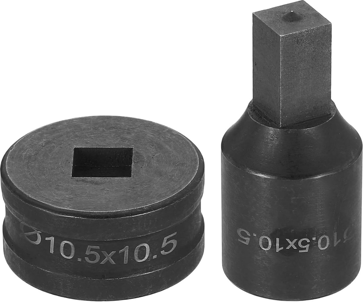 Hydraulische Gatstans Matrijs 10,5 x 10,5 mm Vierkant Gat 40Cr Staal Elektrische Ponsen Set Voor CH70 Elektrische Ponsmachine Zwart