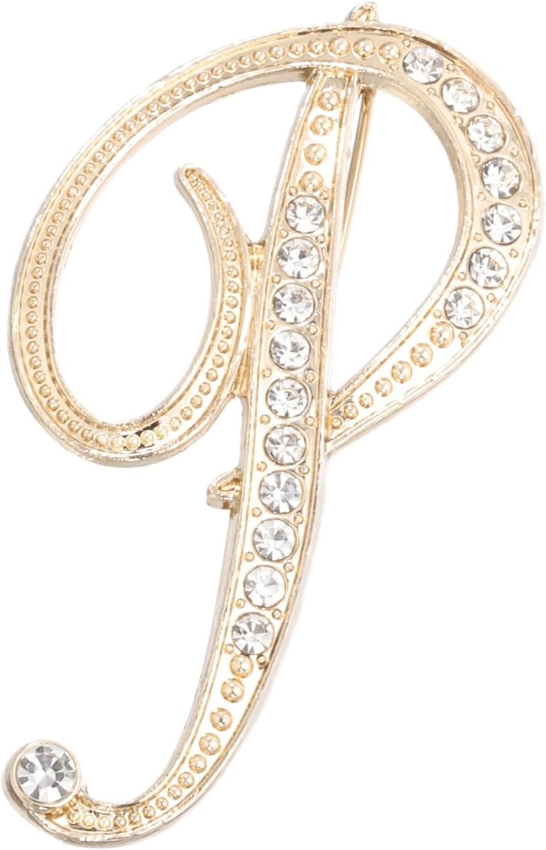 Brief Broche Pins, Initiële Strass Broaches Metalen Kristal Alfabet A-Z Revers Pin Voor Vrouwen Sieraden Gift Pak Kleding Hoed Jurk Craft