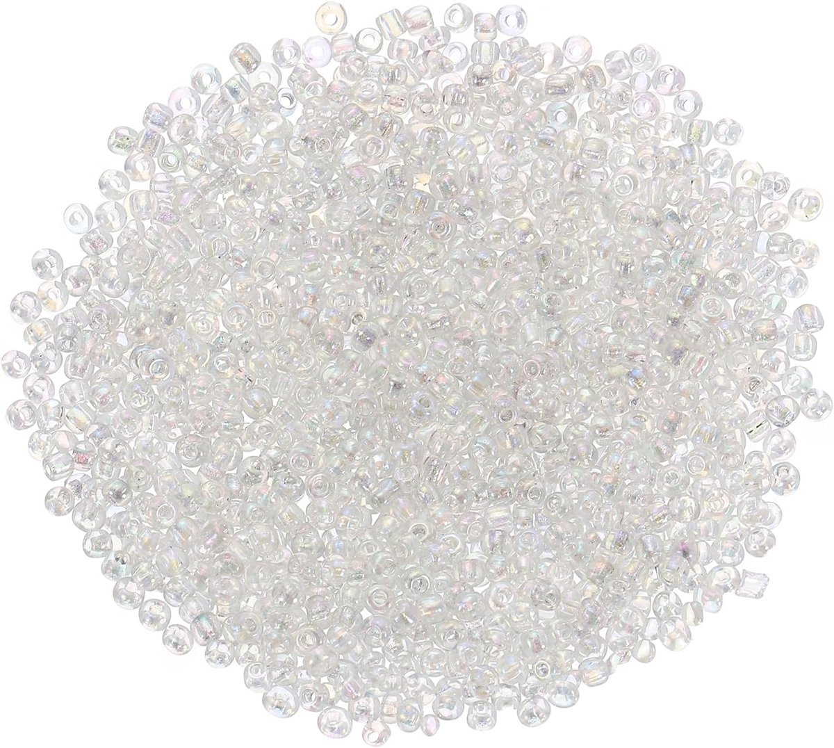 Kralen om te rijgen, 2 mm mini kralenset voor het zelf maken van armbanden, glas bugle kralen, kerstcadeaus voor DIY, kerstarmbanden, sieraden maken, lichtgrijs