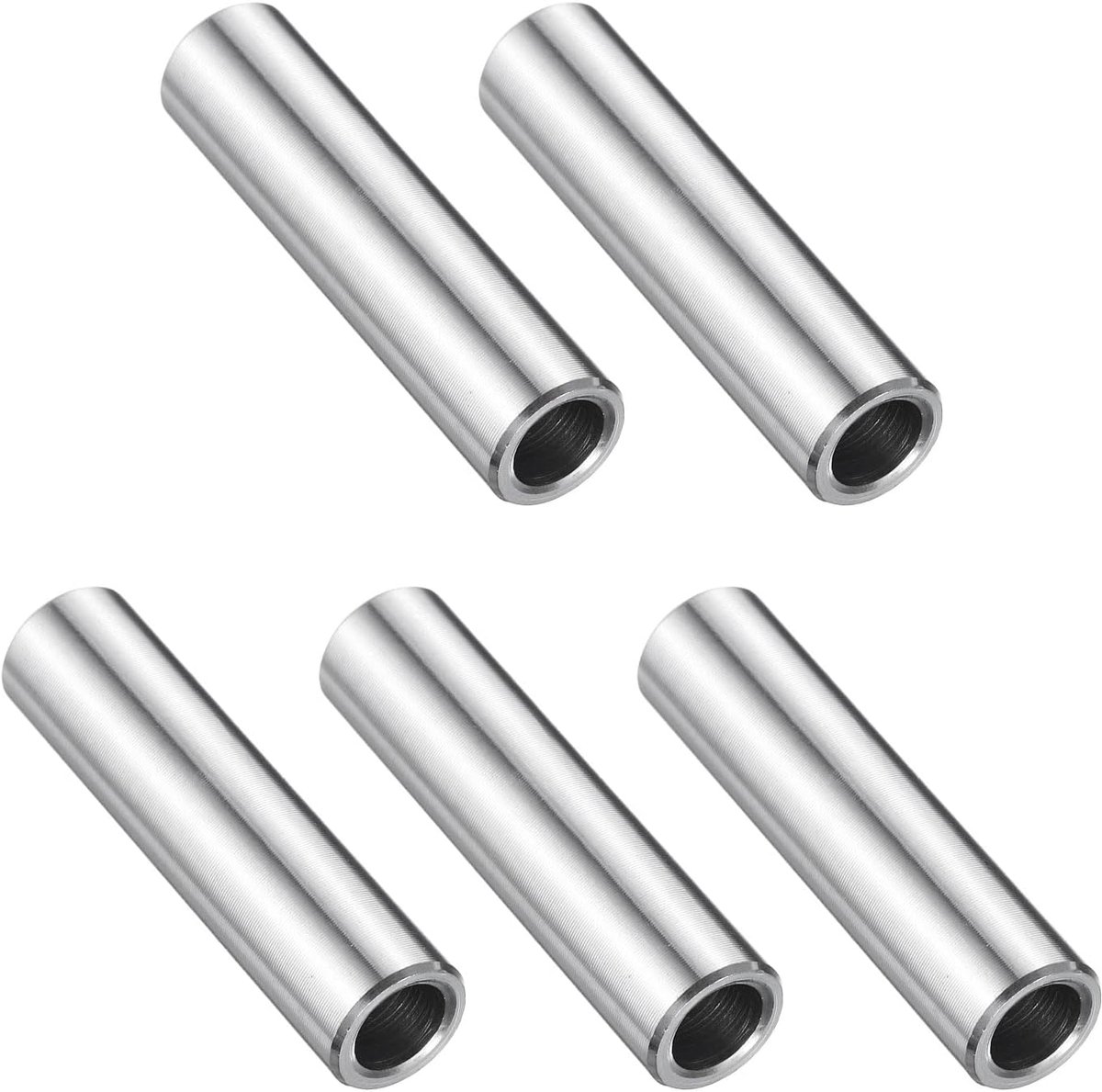5 stuks afstandhouder van roestvrij staal 1/4 inch boring x 3/8 inch OD x 1-1/2 inch lengte schroefhuls gladde afwerking ronde afstandhouder van metaal voor schroeven M12 bouten en staven