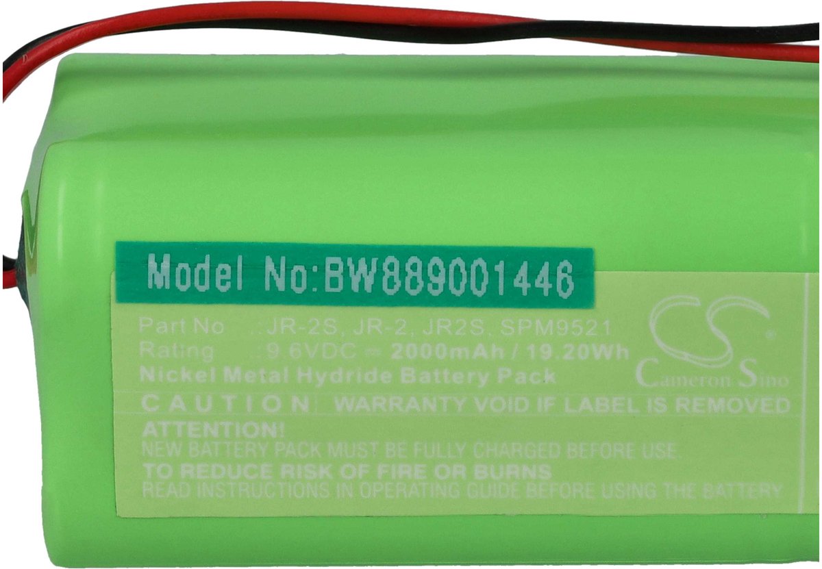 vhbw-batterij compatibel met Spektrum XP9303, XP9103, XP9503 dronecontrollers (2000 mAh, 9,6 V, NiMH)