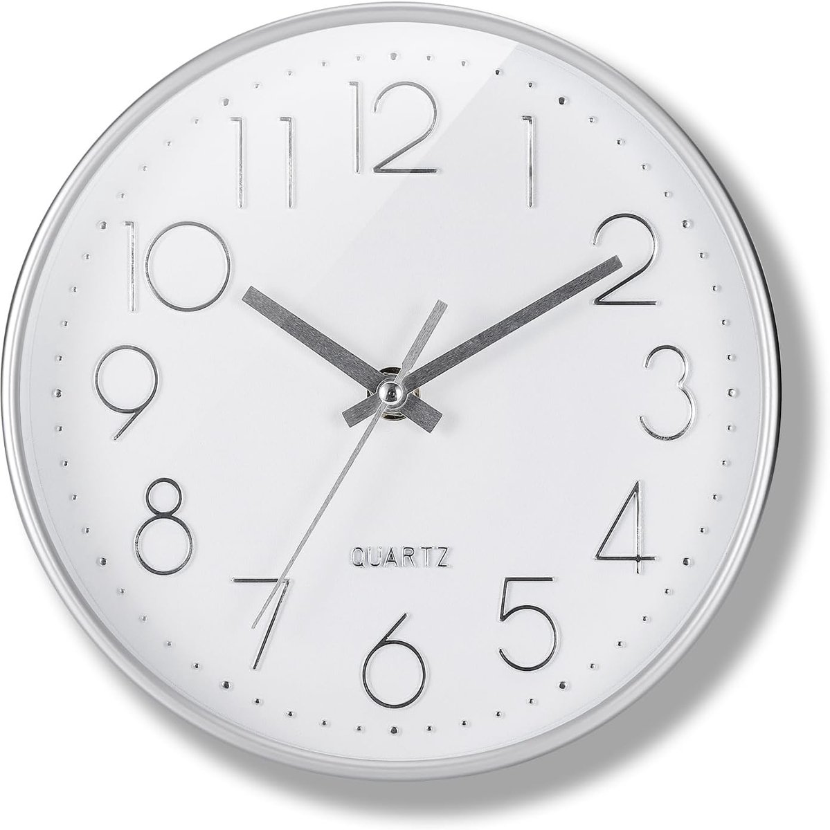 Wandklok 20 cm - Zwarte Quartz Klok - Stille Beweging - Perfect voor de Woonkamer - SnelShoppen