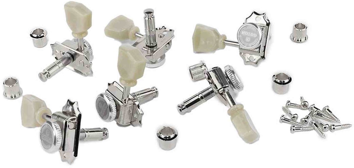 Gotoh GTH13004 SD90 stemmechanieken met Magnum Lock Trad and SL knoppen, 3L3R, nikkel
