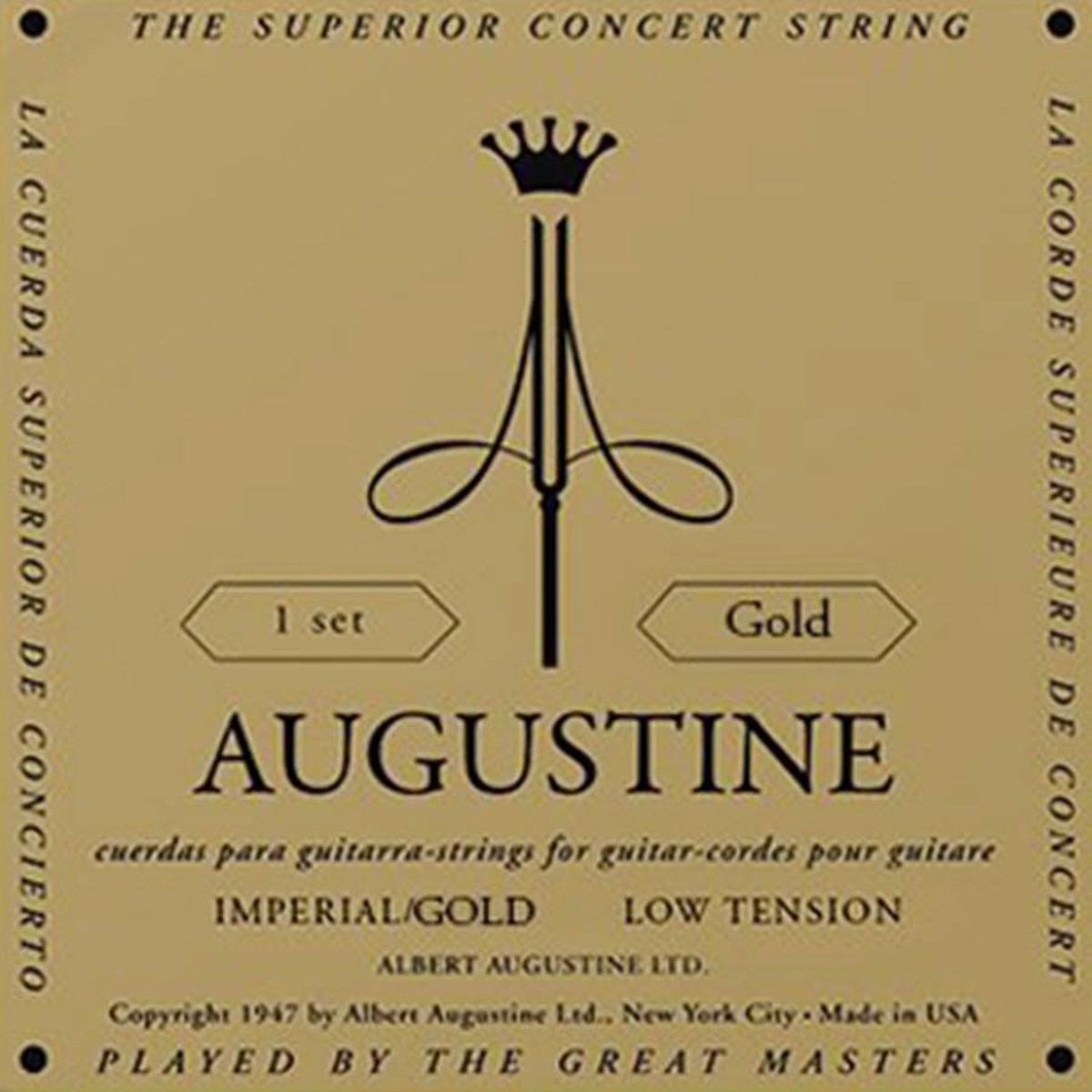 Augustine AU-IMGO snarenset voor klassieke gitaar, gut, medium tension trebles en light tension basses, mixed tension